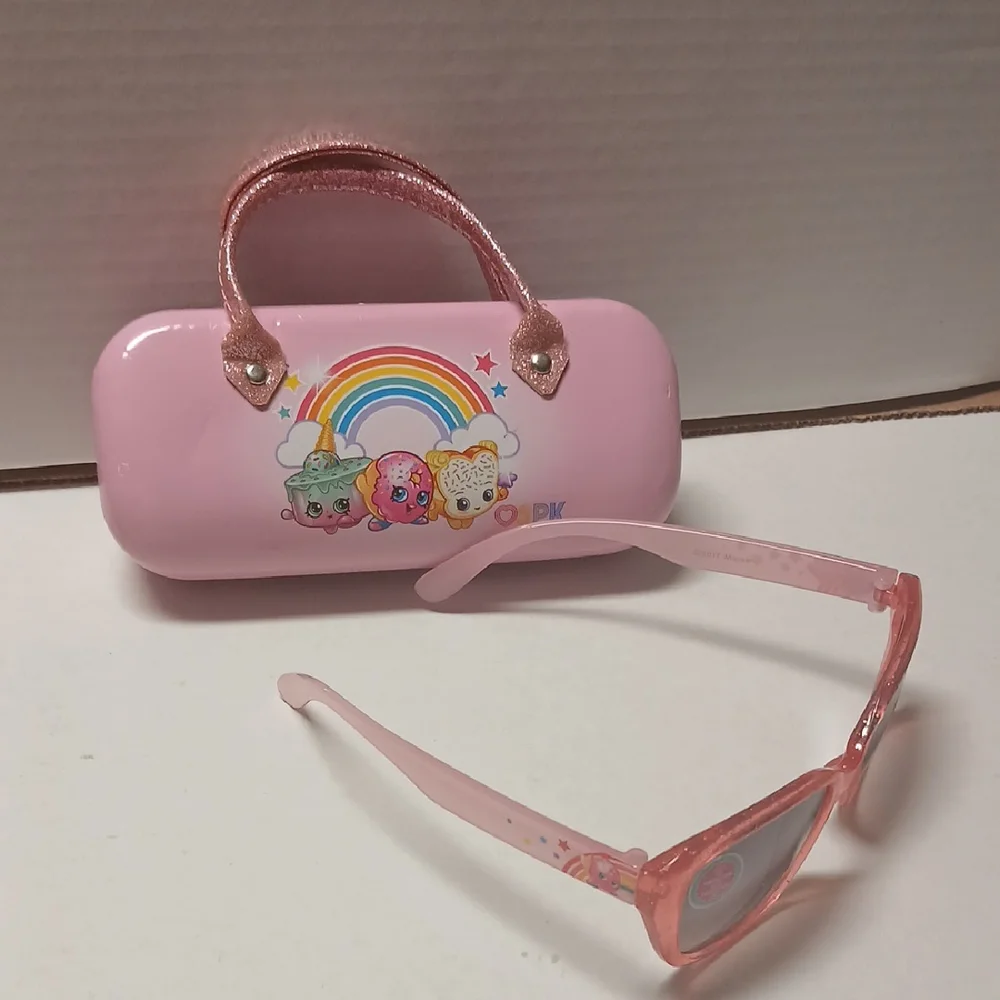 OSPK Pink Sunglasses with Rainbow Case and sunglasses GUC